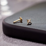 14K Gold Northern Star Threadless Piercing