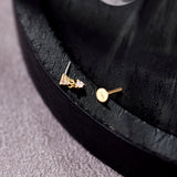 14K Gold Crystal Drop Threadless Piercing
