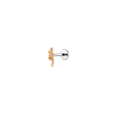 14K Gold Serpent Motif Threadless Piercing