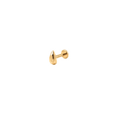 14K Gold Faceted Cut Disc Teardrop Threadless Piercing