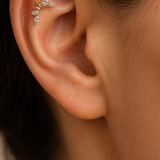 Titanium PVD Gold Aurora Wing Piercing