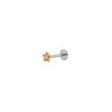 14K Gold Miniature Sakura Flower Threadless Piercing