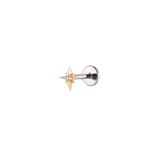 14K Gold Northern Star Threadless Piercing