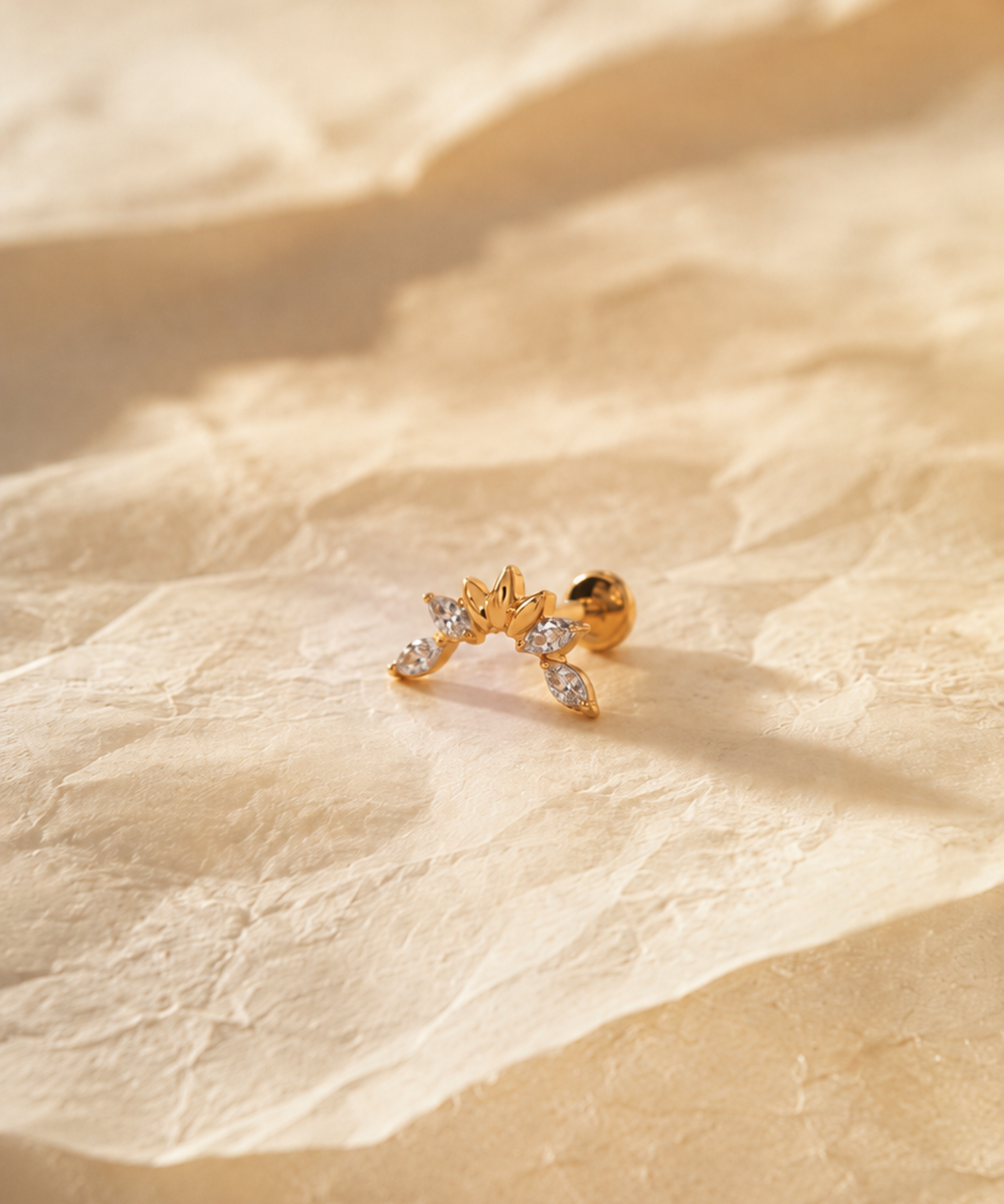 Titanium PVD Gold Aurora Wing Piercing
