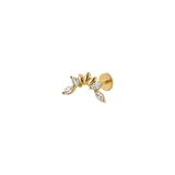 Titanium PVD Gold Aurora Wing Piercing