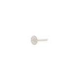 14K White Gold 18G/6.5mm Post