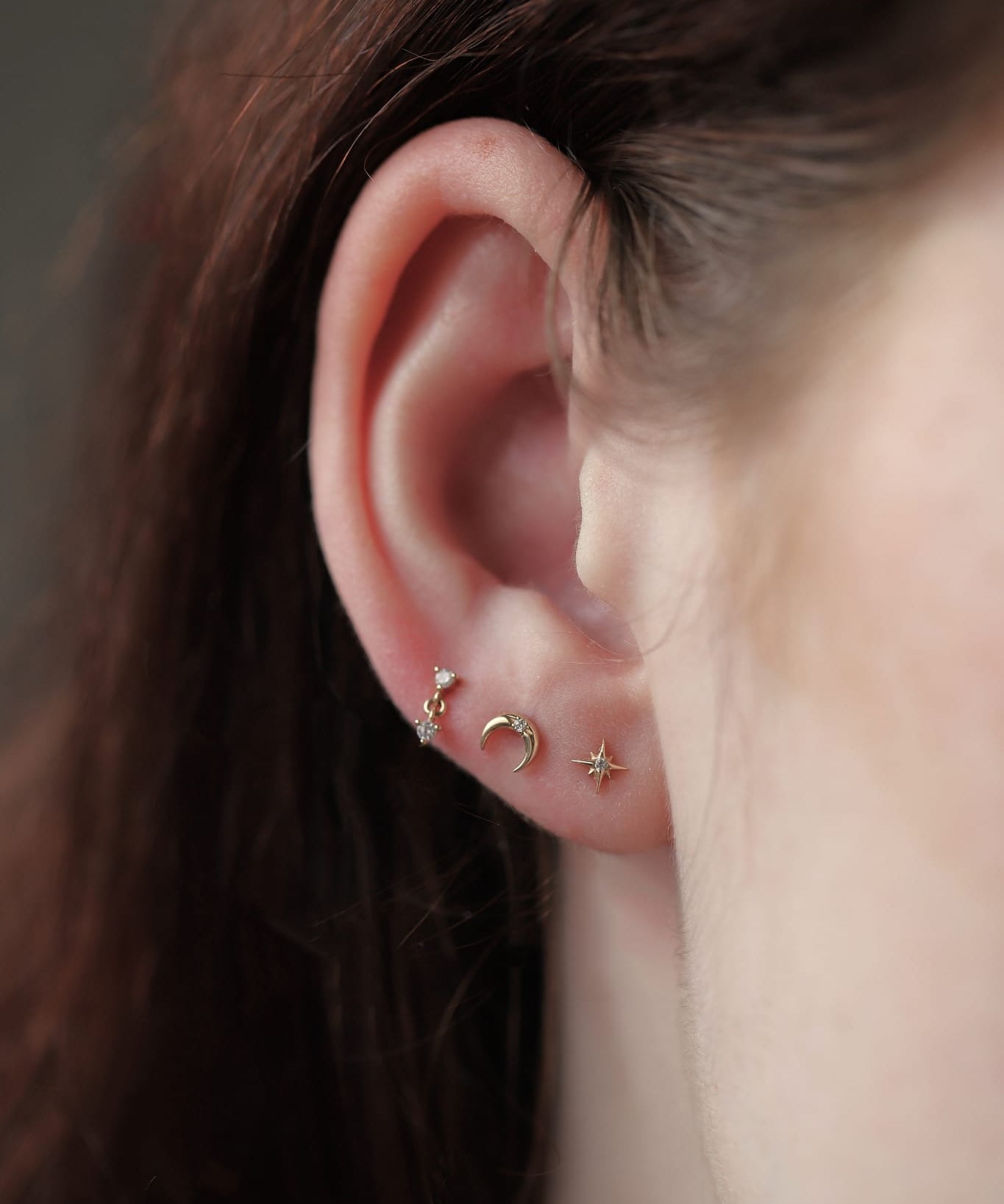 14K Gold Northern Star Threadless Piercing